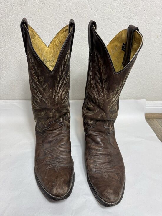 Justin Boots Deerlite 1564 Men\'s Cowboy Western Boots Size 10 D Brown Leather main image 15